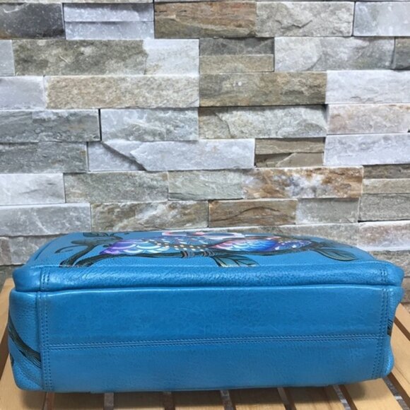 Anuschka Hand-Painted Leather Organizer Satchel - Picture 6 of 6